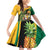 Personalized Jamaica Crocodile Family Matching Off Shoulder Short Dress and Hawaiian Shirt Pineapple Tropical Style - Wonder Print Shop