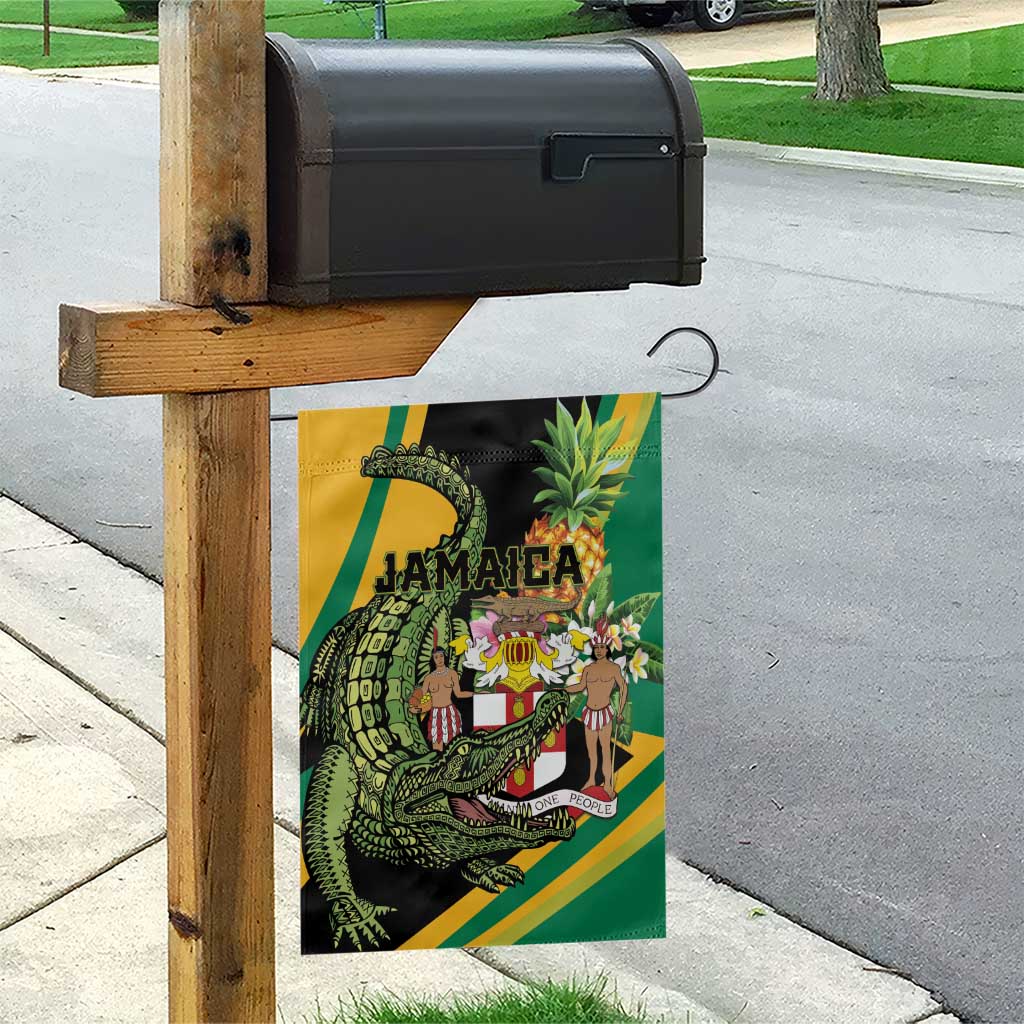 Jamaica Crocodile Garden Flag Pineapple Tropical Style - Wonder Print Shop