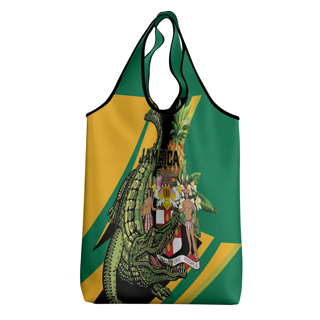 Jamaica Crocodile Grocery Bag Pineapple Tropical Style - Wonder Print Shop