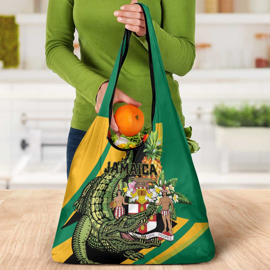 Jamaica Crocodile Grocery Bag Pineapple Tropical Style - Wonder Print Shop