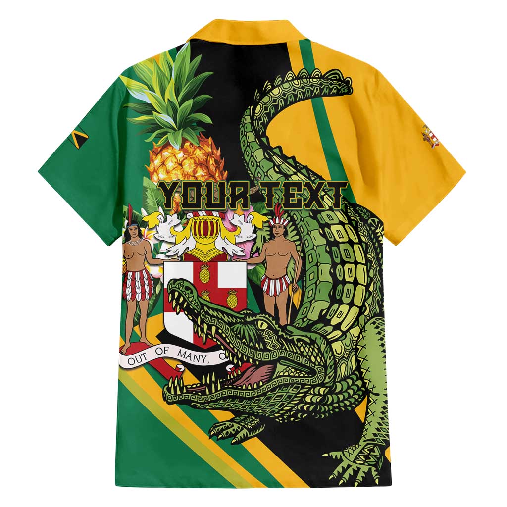 Personalized Jamaica Crocodile Hawaiian Shirt Pineapple Tropical Style - Wonder Print Shop
