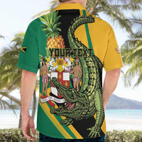 Personalized Jamaica Crocodile Hawaiian Shirt Pineapple Tropical Style - Wonder Print Shop