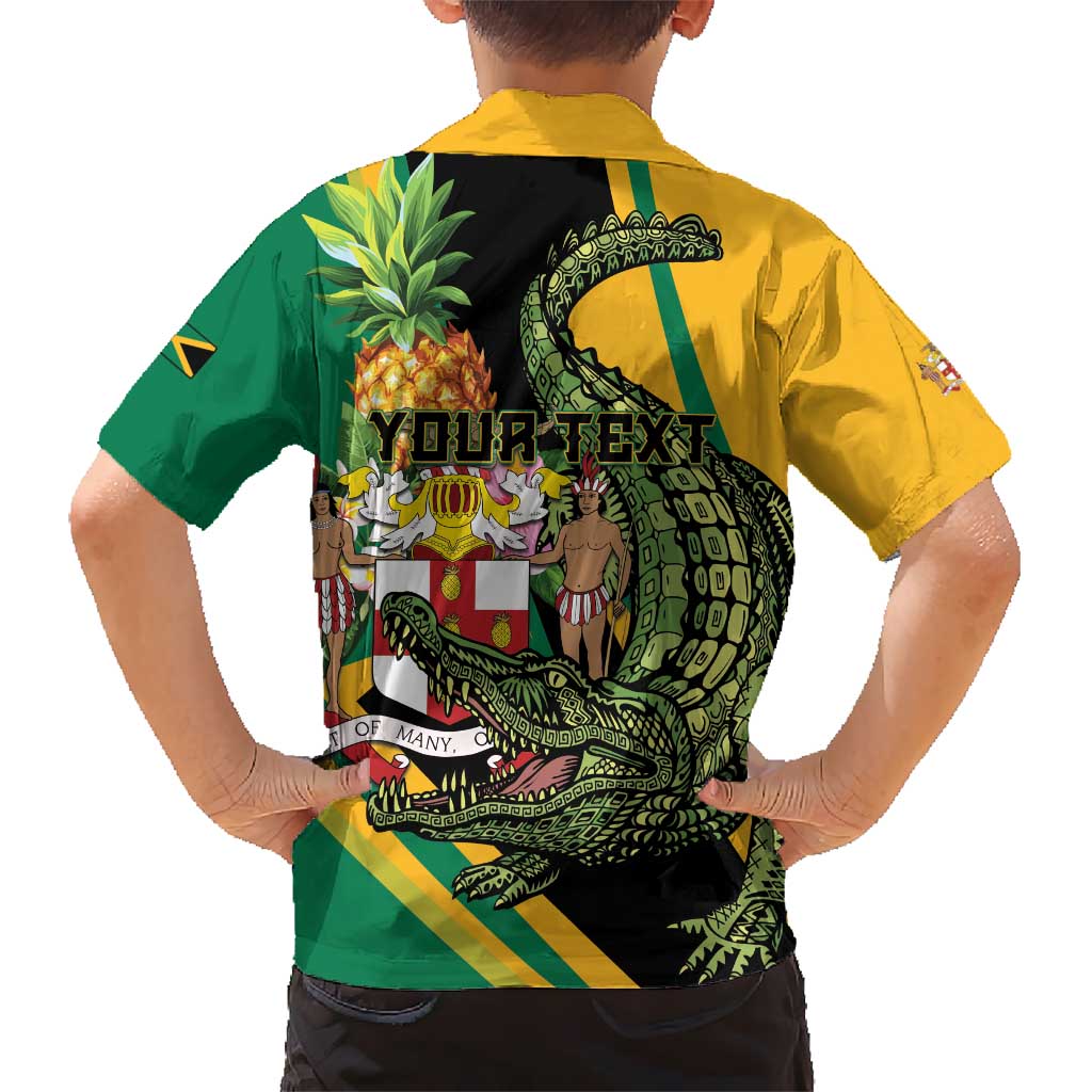 Personalized Jamaica Crocodile Kid Hawaiian Shirt Pineapple Tropical Style - Wonder Print Shop