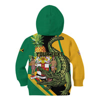 Personalized Jamaica Crocodile Kid Hoodie Pineapple Tropical Style - Wonder Print Shop
