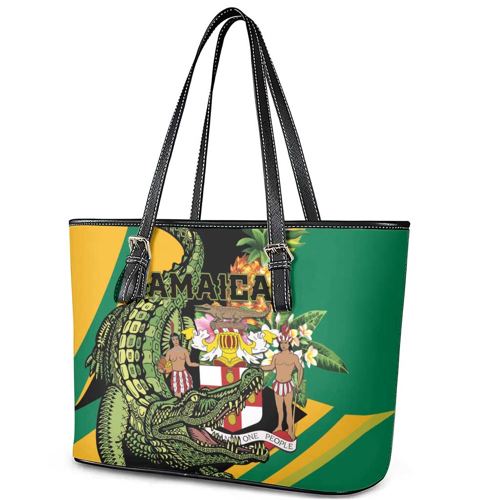 Jamaica Crocodile Leather Tote Bag Pineapple Tropical Style - Wonder Print Shop