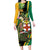 Personalized Jamaica Crocodile Long Sleeve Bodycon Dress Pineapple Tropical Style - Wonder Print Shop