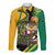 Personalized Jamaica Crocodile Long Sleeve Button Shirt Pineapple Tropical Style - Wonder Print Shop