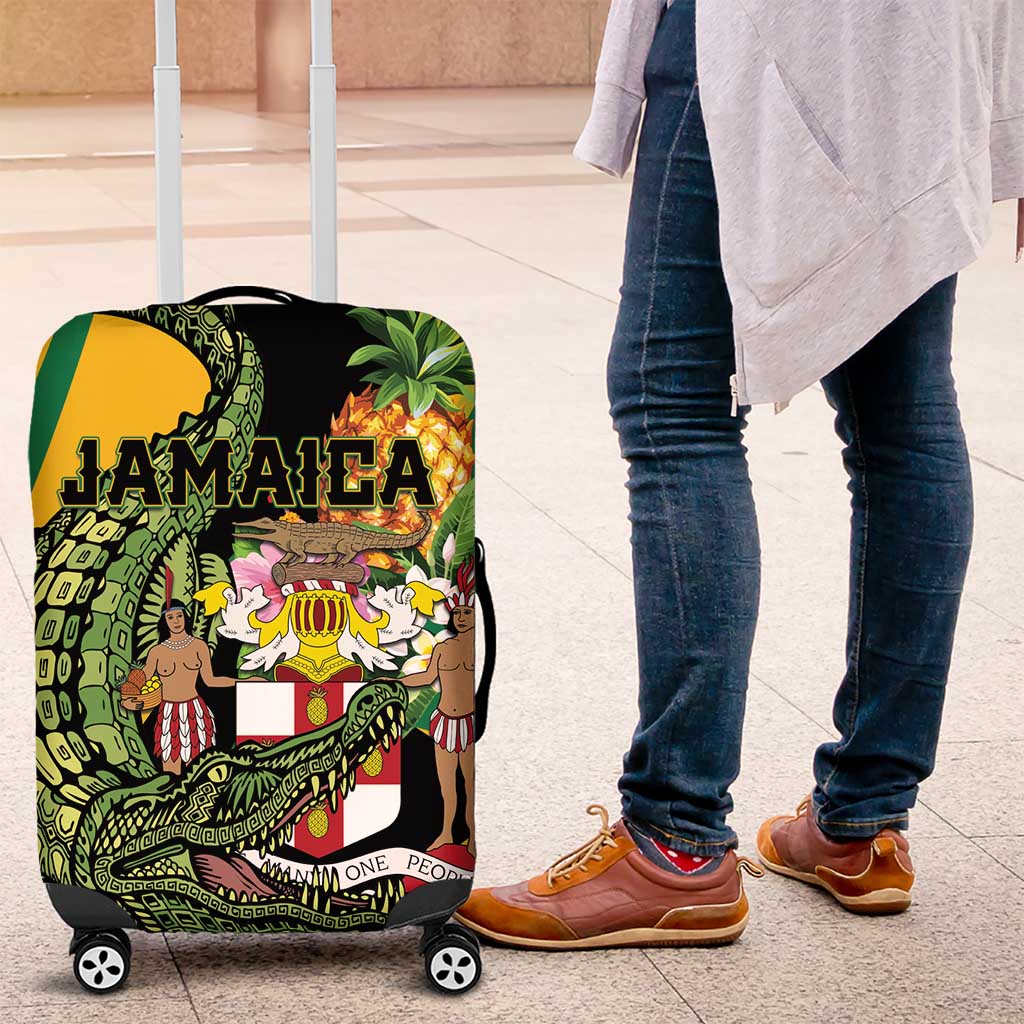 Jamaica Crocodile Luggage Cover Pineapple Tropical Style - Wonder Print Shop