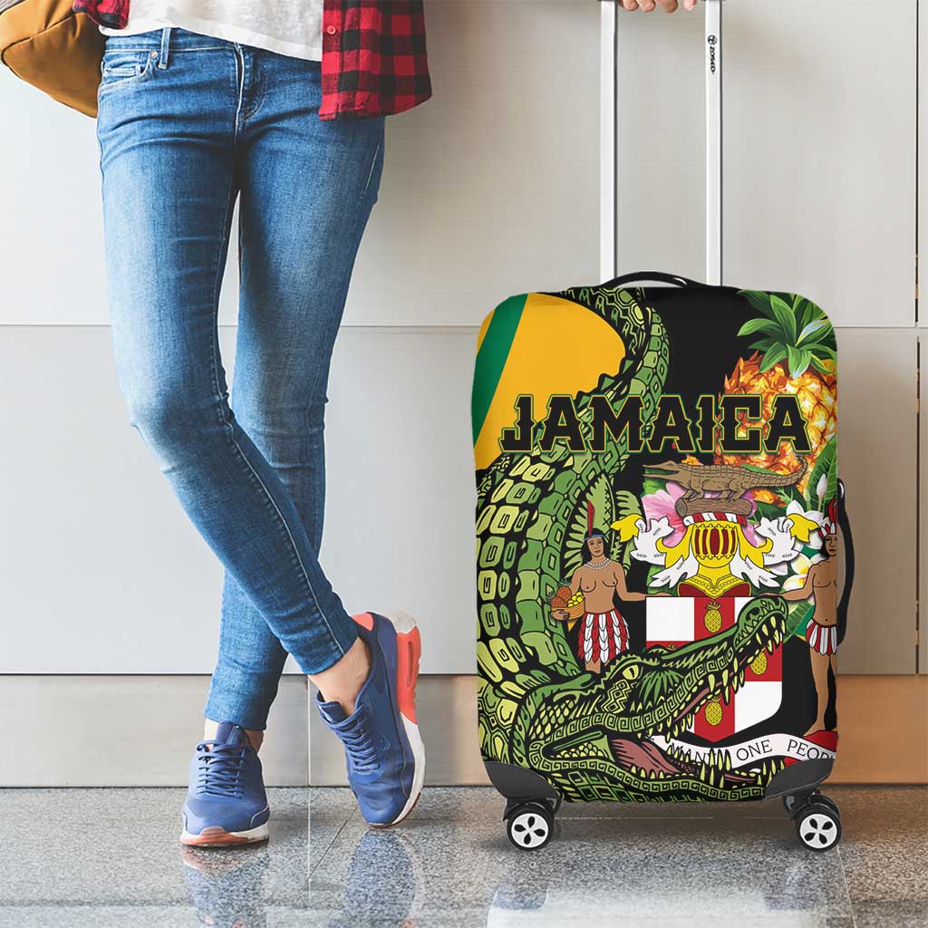 Jamaica Crocodile Luggage Cover Pineapple Tropical Style - Wonder Print Shop