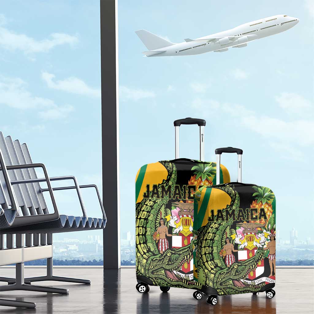 Jamaica Crocodile Luggage Cover Pineapple Tropical Style - Wonder Print Shop