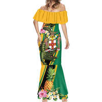 Personalized Jamaica Crocodile Mermaid Dress Pineapple Tropical Style - Wonder Print Shop