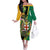 Personalized Jamaica Crocodile Off The Shoulder Long Sleeve Dress Pineapple Tropical Style - Wonder Print Shop