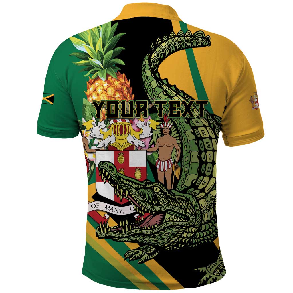 Personalized Jamaica Crocodile Polo Shirt Pineapple Tropical Style - Wonder Print Shop
