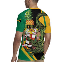 Personalized Jamaica Crocodile Rugby Jersey Pineapple Tropical Style - Wonder Print Shop