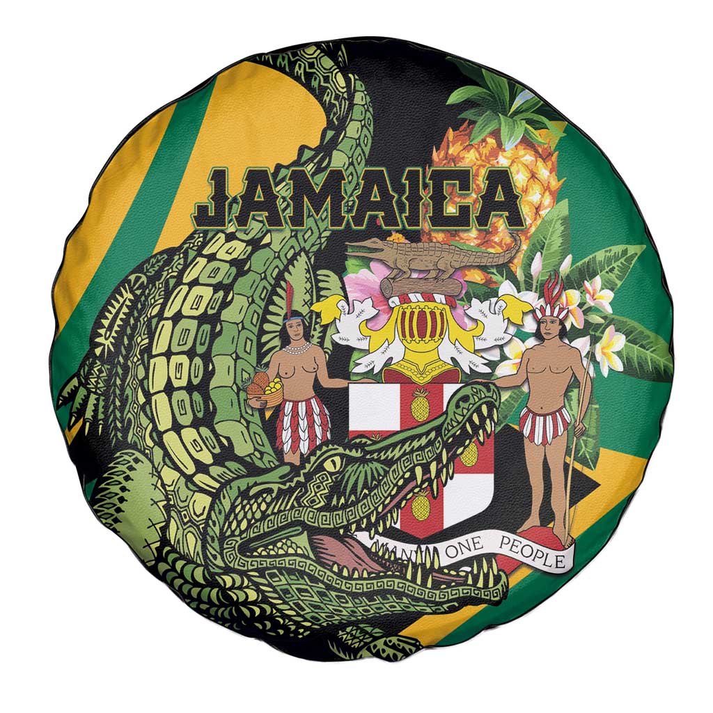 Jamaica Crocodile Spare Tire Cover Pineapple Tropical Style - Wonder Print Shop