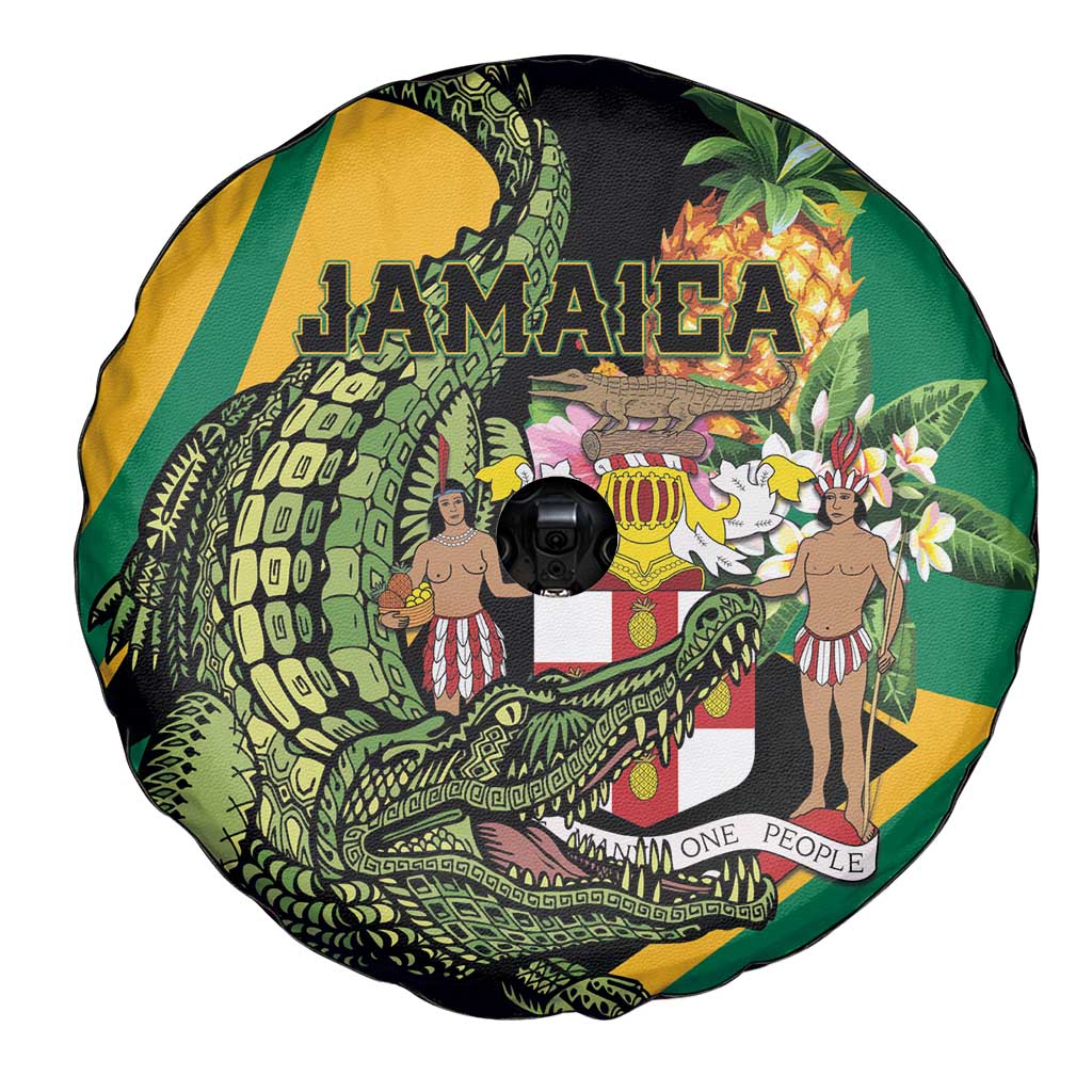 Jamaica Crocodile Spare Tire Cover Pineapple Tropical Style - Wonder Print Shop