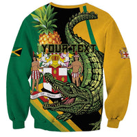Personalized Jamaica Crocodile Sweatshirt Pineapple Tropical Style - Wonder Print Shop