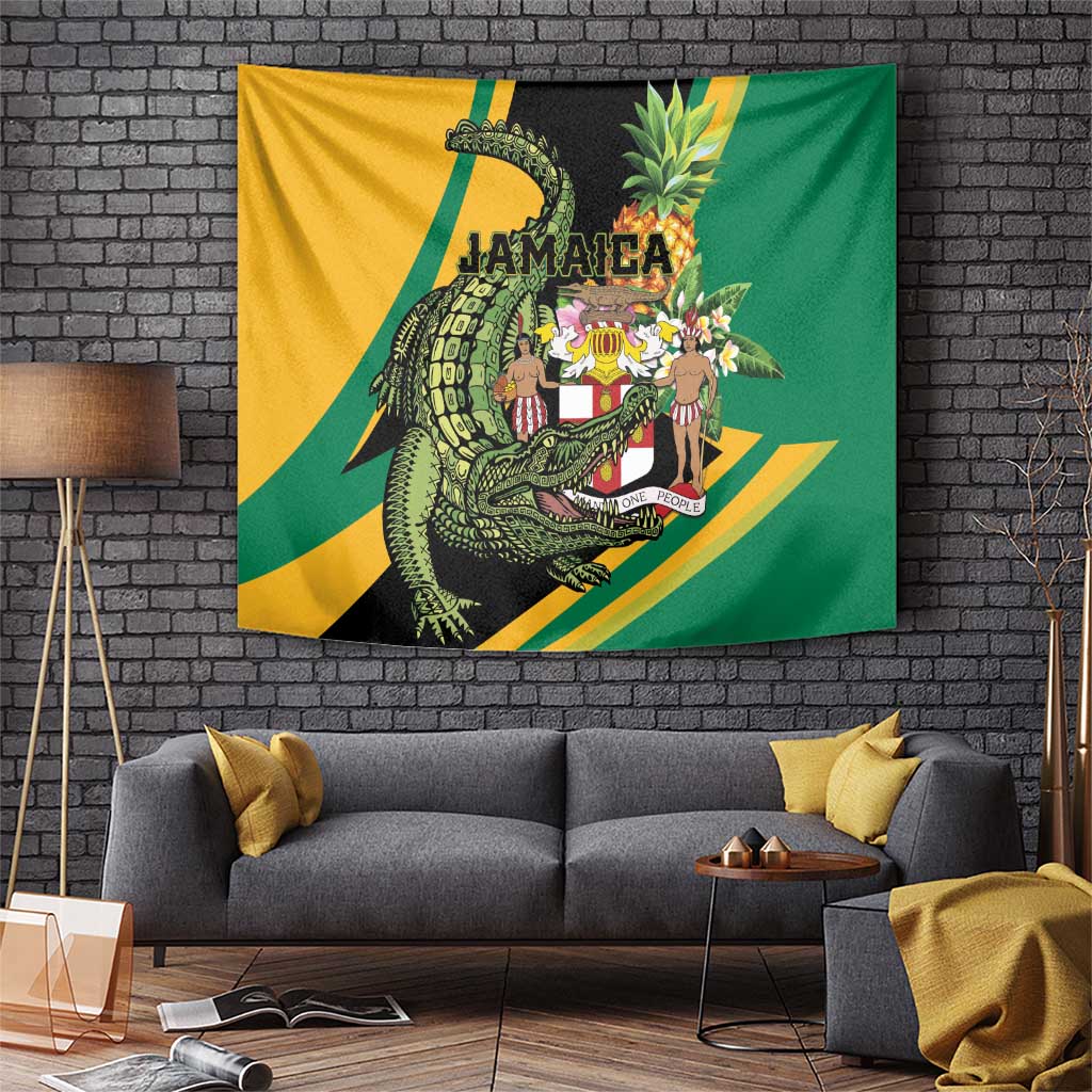Jamaica Crocodile Tapestry Pineapple Tropical Style - Wonder Print Shop