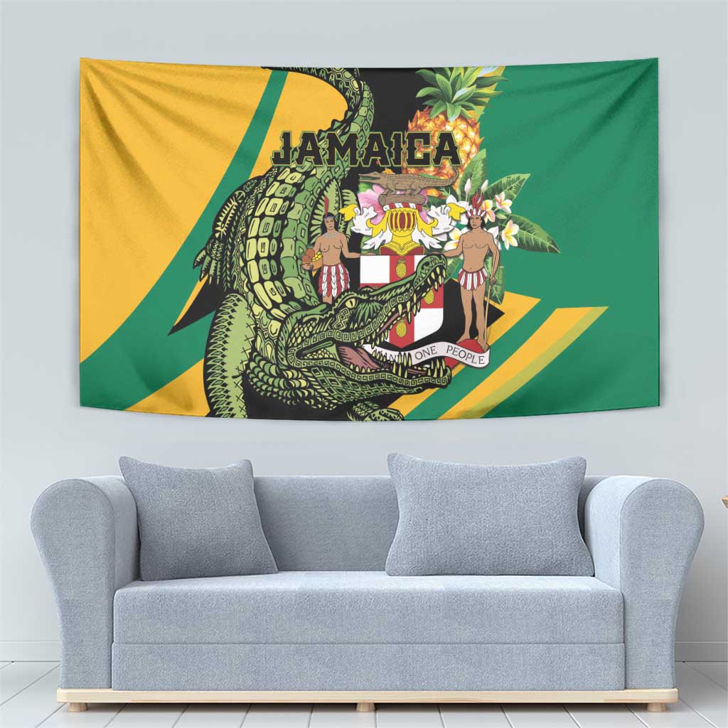 Jamaica Crocodile Tapestry Pineapple Tropical Style - Wonder Print Shop