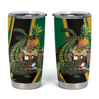 Personalized Jamaica Crocodile Tumbler Cup Pineapple Tropical Style - Wonder Print Shop