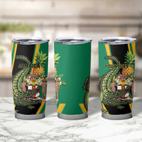 Personalized Jamaica Crocodile Tumbler Cup Pineapple Tropical Style - Wonder Print Shop