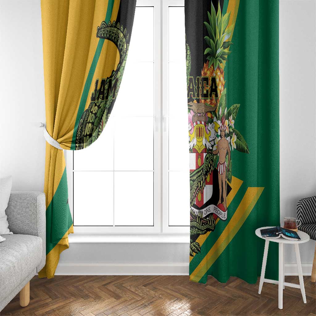 Jamaica Crocodile Window Curtain Pineapple Tropical Style - Wonder Print Shop