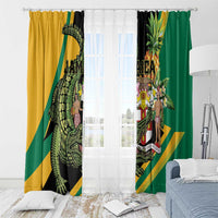 Jamaica Crocodile Window Curtain Pineapple Tropical Style - Wonder Print Shop
