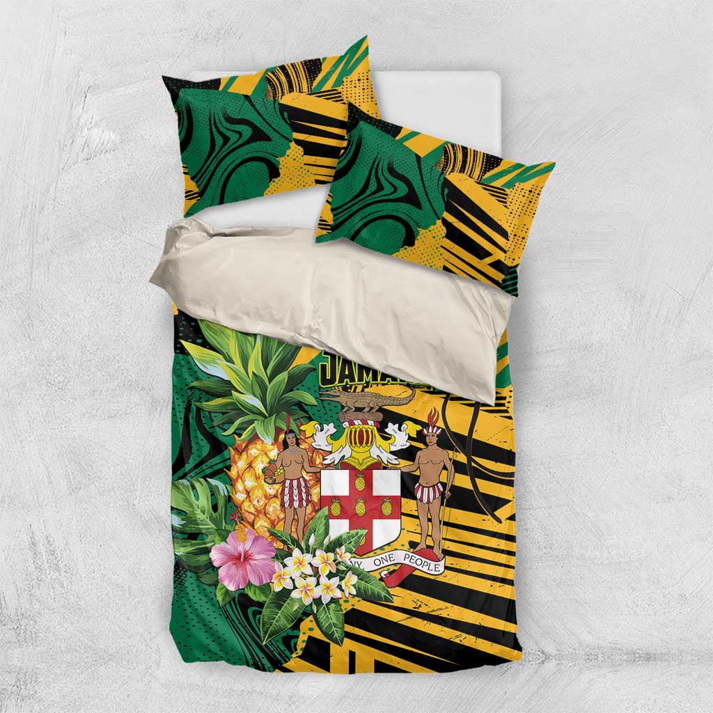 Jamaica Red-billed Streamertail Bedding Set Pineapple Tropical Style - Wonder Print Shop