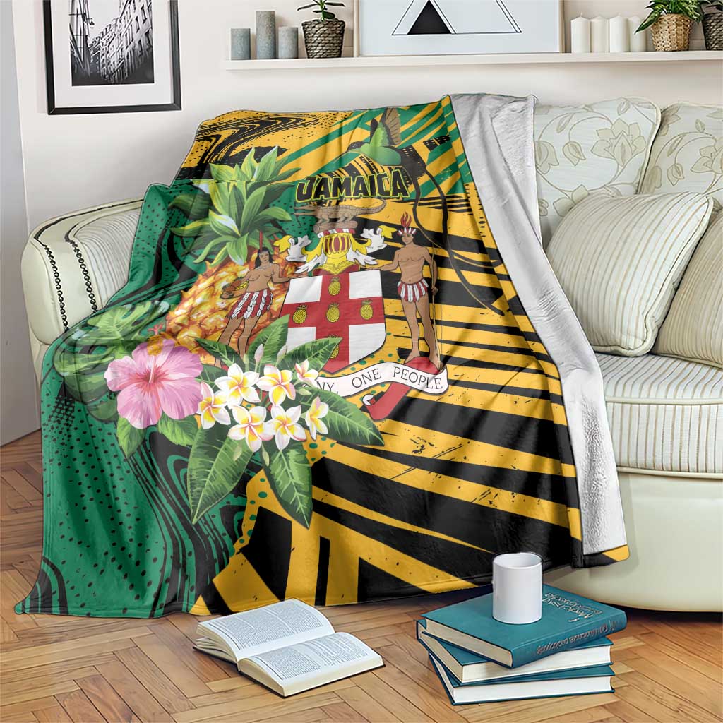 Jamaica Red-billed Streamertail Blanket Pineapple Tropical Style - Wonder Print Shop
