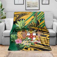 Jamaica Red-billed Streamertail Blanket Pineapple Tropical Style - Wonder Print Shop