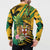 Personalized Jamaica Red-billed Streamertail Button Sweatshirt Pineapple Tropical Style - Wonder Print Shop