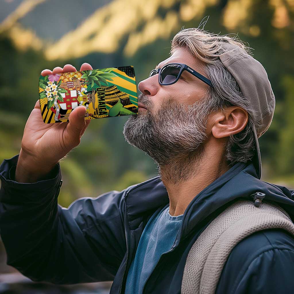 Personalized Jamaica Red-billed Streamertail 4 in 1 Can Cooler Tumbler Pineapple Tropical Style - Wonder Print Shop