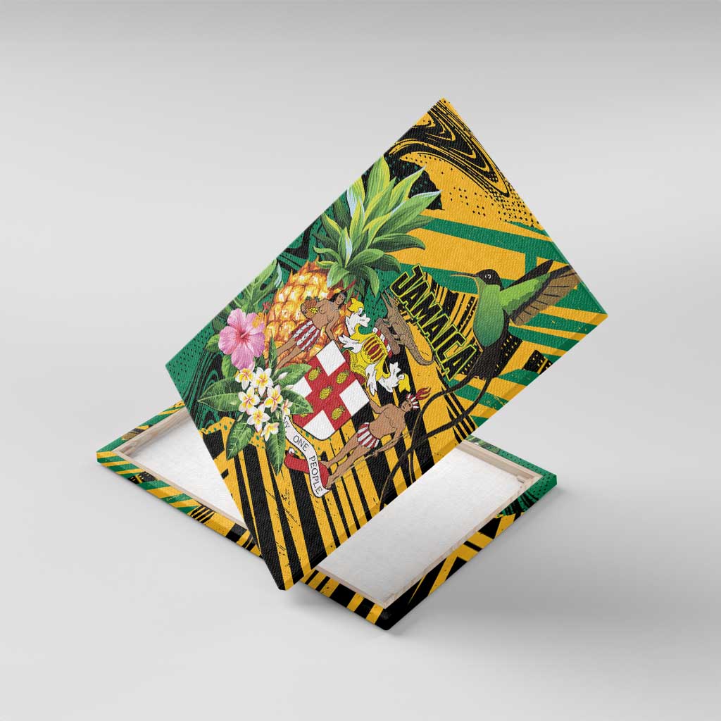 Jamaica Red-billed Streamertail Canvas Wall Art Pineapple Tropical Style - Wonder Print Shop