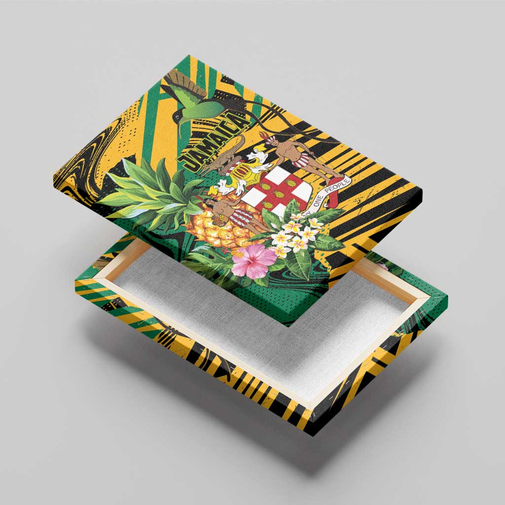 Jamaica Red-billed Streamertail Canvas Wall Art Pineapple Tropical Style - Wonder Print Shop