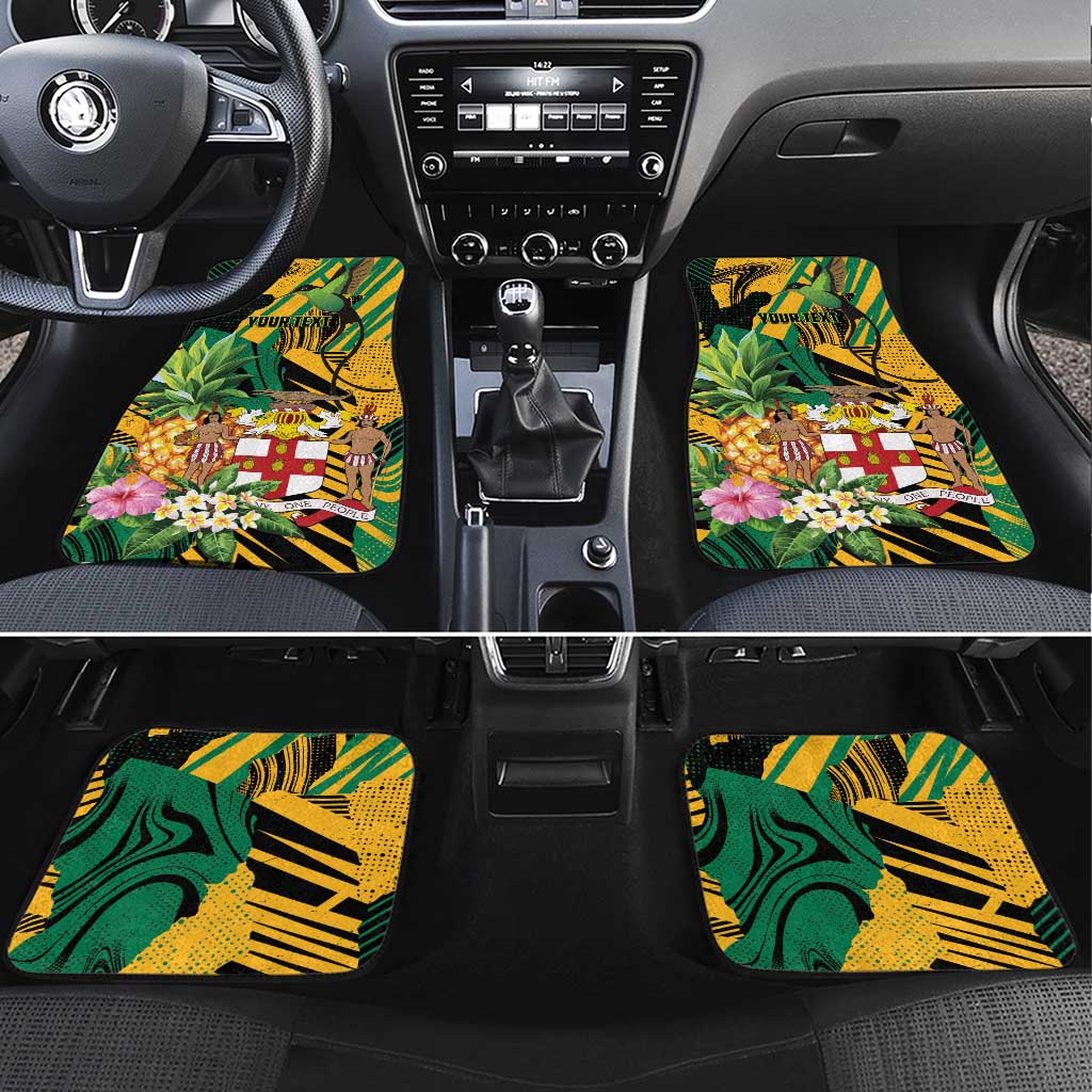 Jamaica Red-billed Streamertail Car Mats Pineapple Tropical Style - Wonder Print Shop
