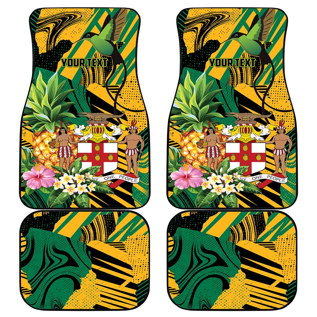 Jamaica Red-billed Streamertail Car Mats Pineapple Tropical Style - Wonder Print Shop