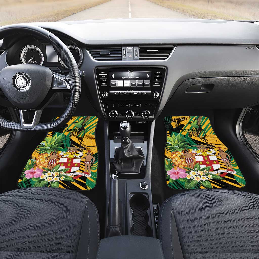Jamaica Red-billed Streamertail Car Mats Pineapple Tropical Style - Wonder Print Shop