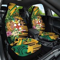 Jamaica Red-billed Streamertail Car Seat Cover Pineapple Tropical Style - Wonder Print Shop