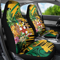 Jamaica Red-billed Streamertail Car Seat Cover Pineapple Tropical Style - Wonder Print Shop