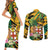 Personalized Jamaica Red-billed Streamertail Couples Matching Short Sleeve Bodycon Dress and Long Sleeve Button Shirt Pineapple Tropical Style - Wonder Print Shop
