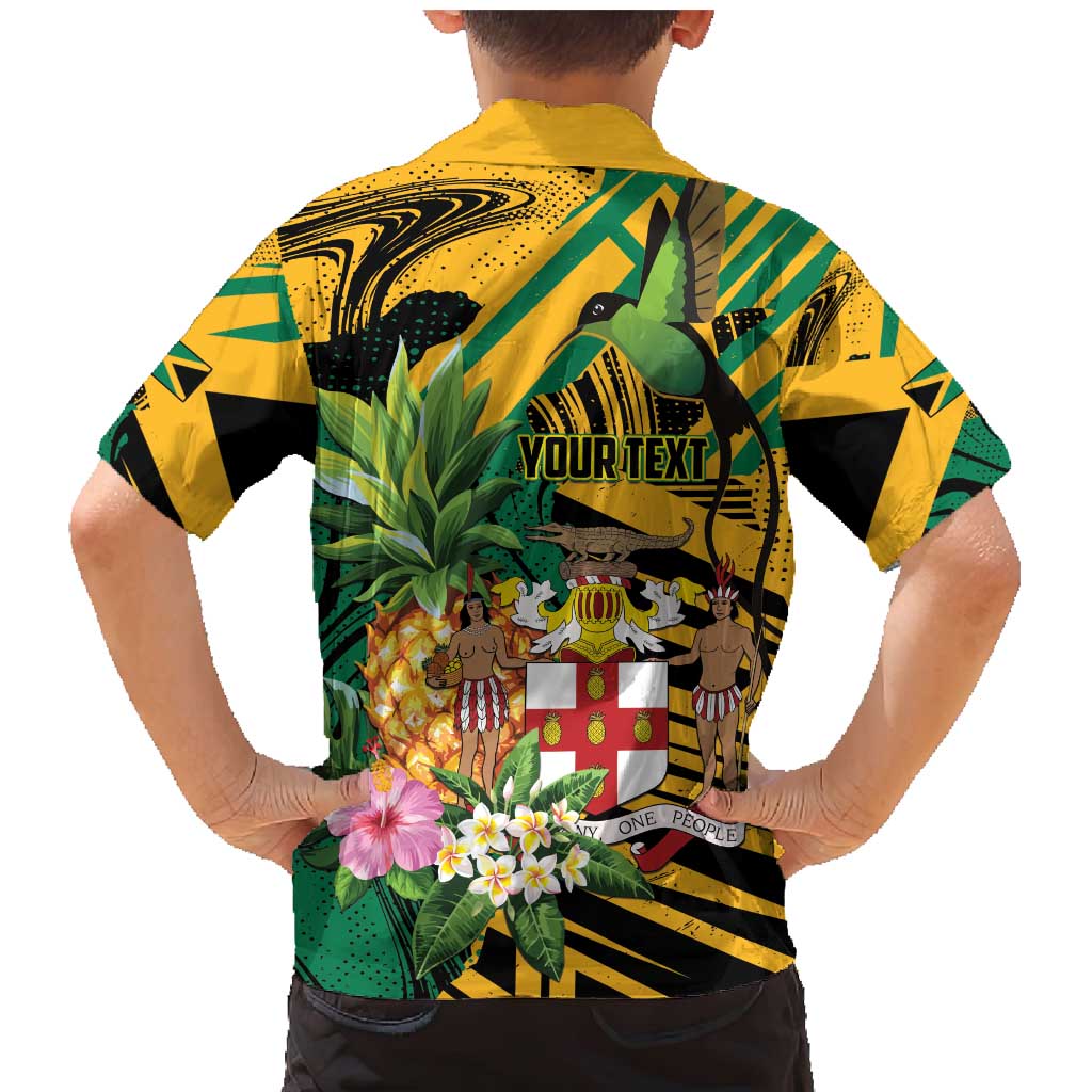 Personalized Jamaica Red-billed Streamertail Family Matching Mermaid Dress and Hawaiian Shirt Pineapple Tropical Style - Wonder Print Shop
