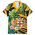 Personalized Jamaica Red-billed Streamertail Family Matching Off Shoulder Maxi Dress and Hawaiian Shirt Pineapple Tropical Style - Wonder Print Shop