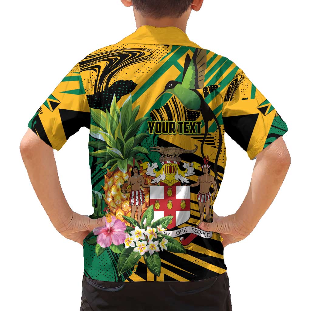 Personalized Jamaica Red-billed Streamertail Family Matching Tank Maxi Dress and Hawaiian Shirt Pineapple Tropical Style - Wonder Print Shop