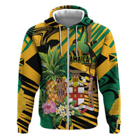 Personalized Jamaica Red-billed Streamertail Hoodie Pineapple Tropical Style - Wonder Print Shop