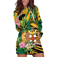 Personalized Jamaica Red-billed Streamertail Hoodie Dress Pineapple Tropical Style - Wonder Print Shop