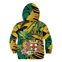 Personalized Jamaica Red-billed Streamertail Kid Hoodie Pineapple Tropical Style - Wonder Print Shop
