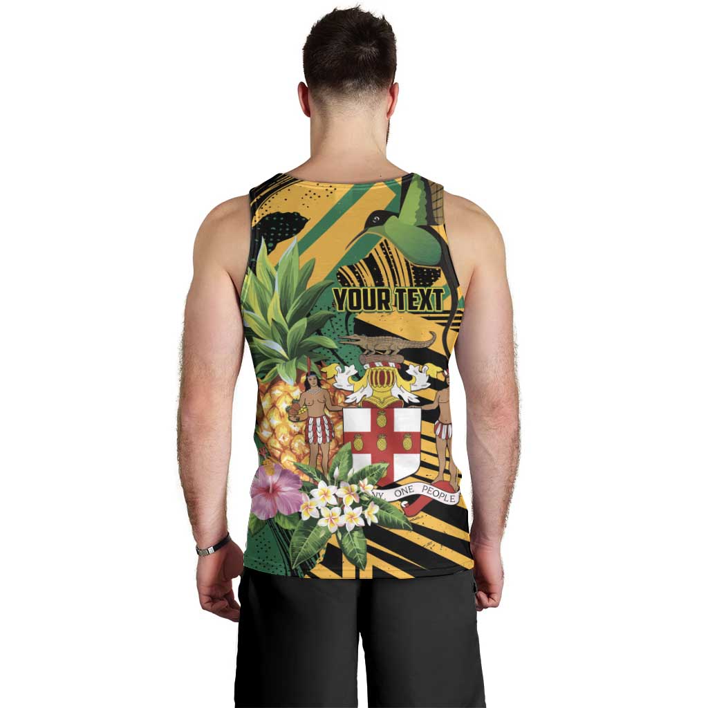 Personalized Jamaica Red-billed Streamertail Men Tank Top Pineapple Tropical Style - Wonder Print Shop