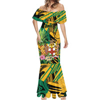 Personalized Jamaica Red-billed Streamertail Mermaid Dress Pineapple Tropical Style - Wonder Print Shop