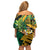 Personalized Jamaica Red-billed Streamertail Off Shoulder Short Dress Pineapple Tropical Style - Wonder Print Shop