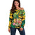 Personalized Jamaica Red-billed Streamertail Off Shoulder Sweater Pineapple Tropical Style - Wonder Print Shop